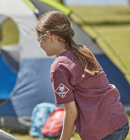 Cub Scouts Camping setting up tent